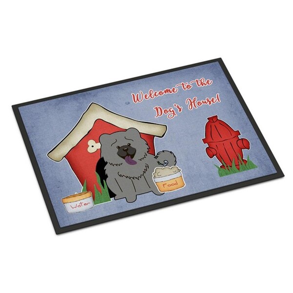 Carolines Treasures Dog House Collection Chow Chow Blue Indoor or Outdoor Mat, 24 x 0.25 x 36 in. BB2893JMAT - main